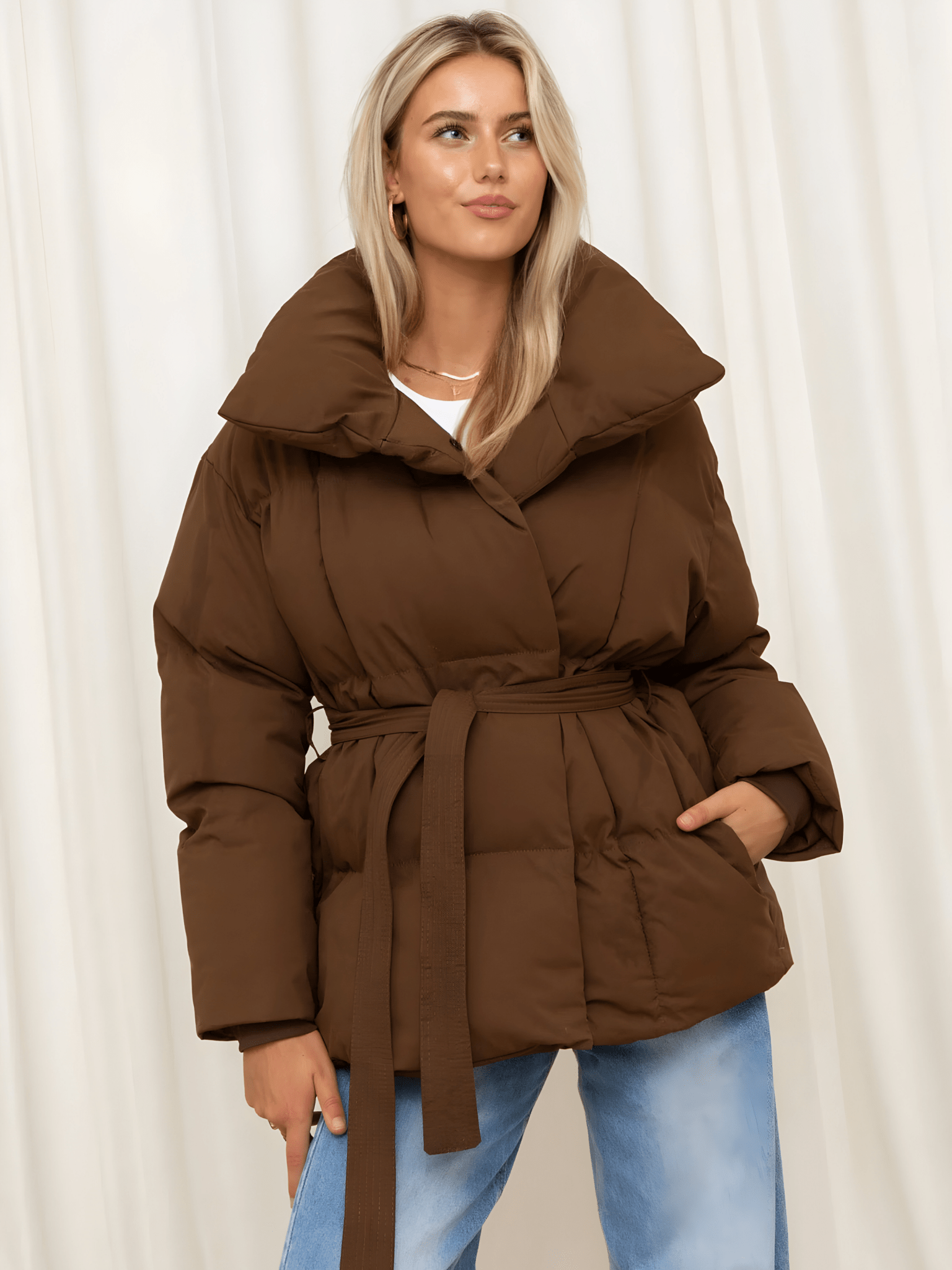 Women's Puffer Jacket Mid-Length Coat