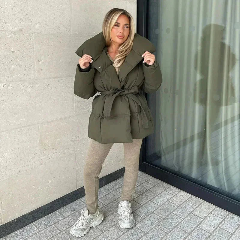 Women's Puffer Jacket Mid-Length Coat