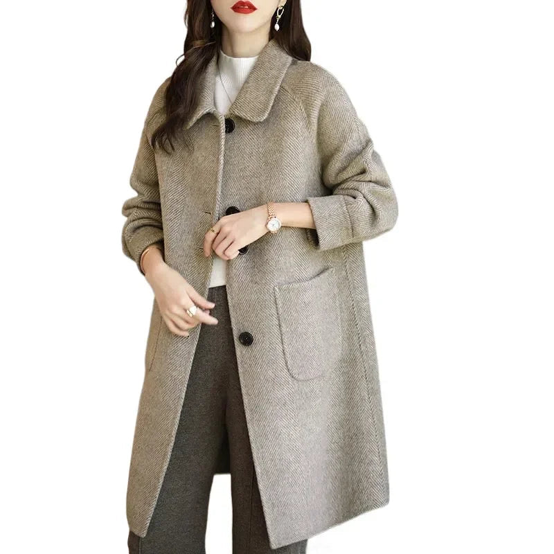 Women's Wool Coat in Korean Style